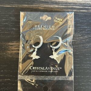 Butterfly hoop earrings